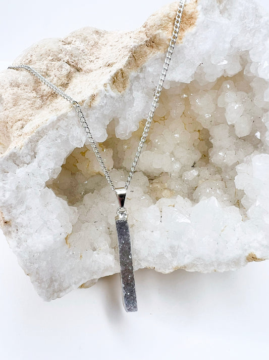 Drusy Drop Pendant