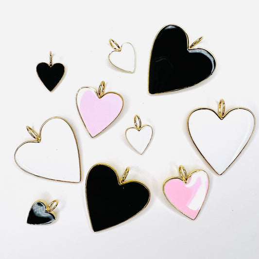 Tiny Enamel Heart Necklace