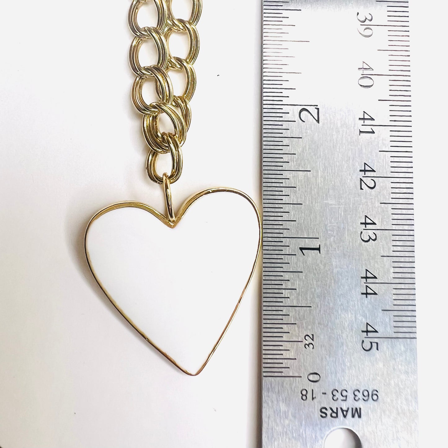 Large Enamel Heart Necklace