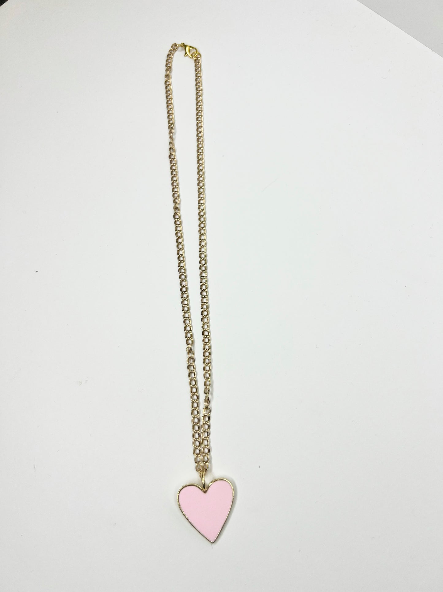 Tiny Enamel Heart Necklace