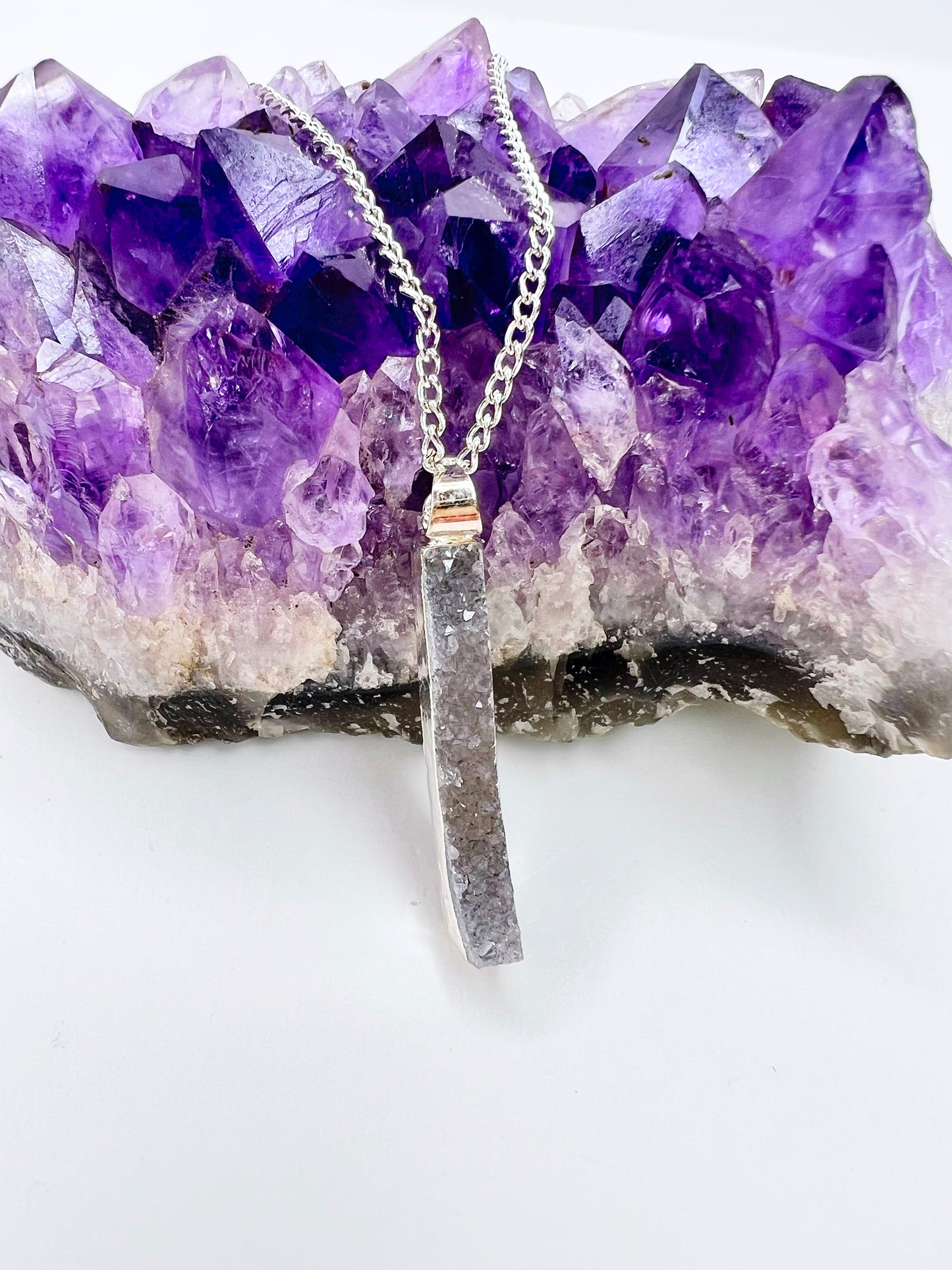 Drusy Drop Pendant