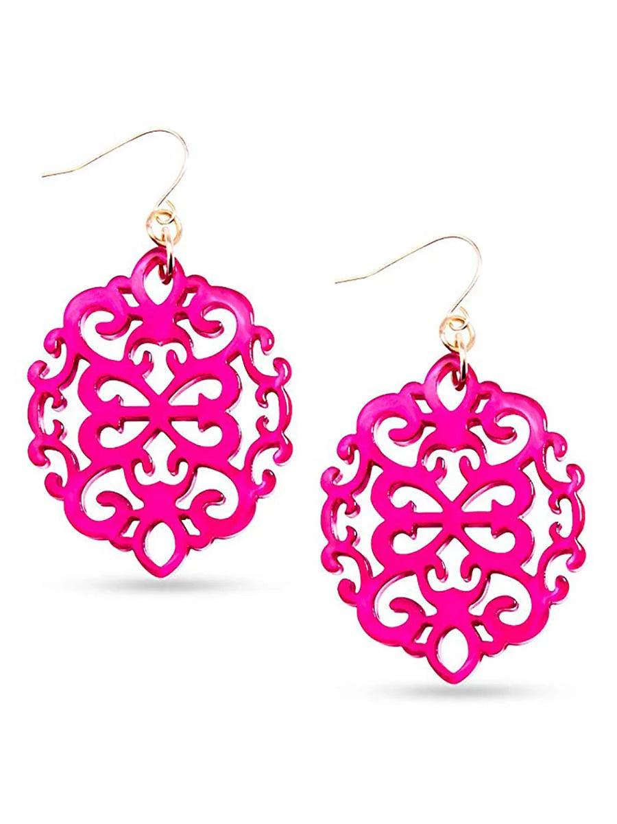 Damask Resin Earrings