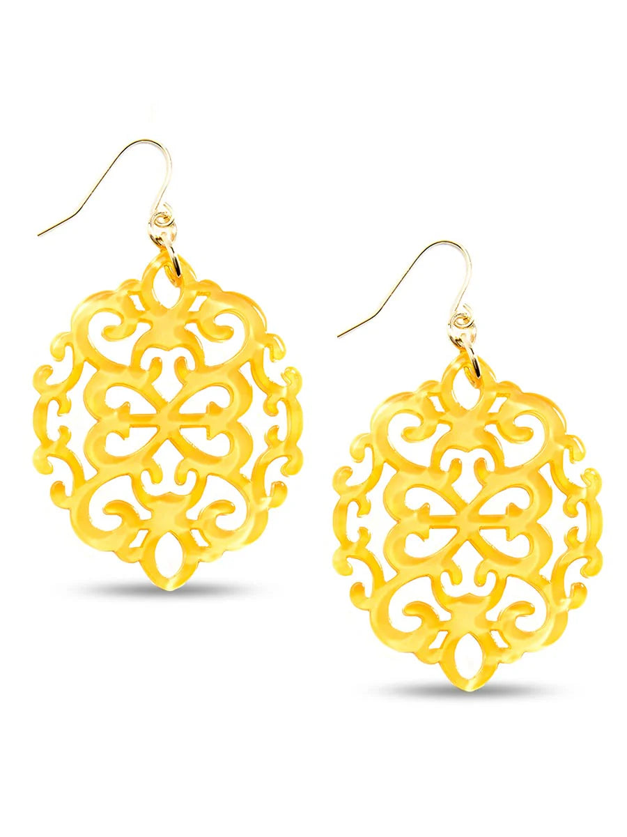 Damask Resin Earrings