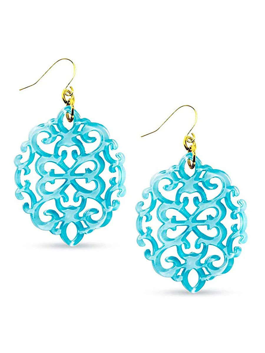 Damask Resin Earrings