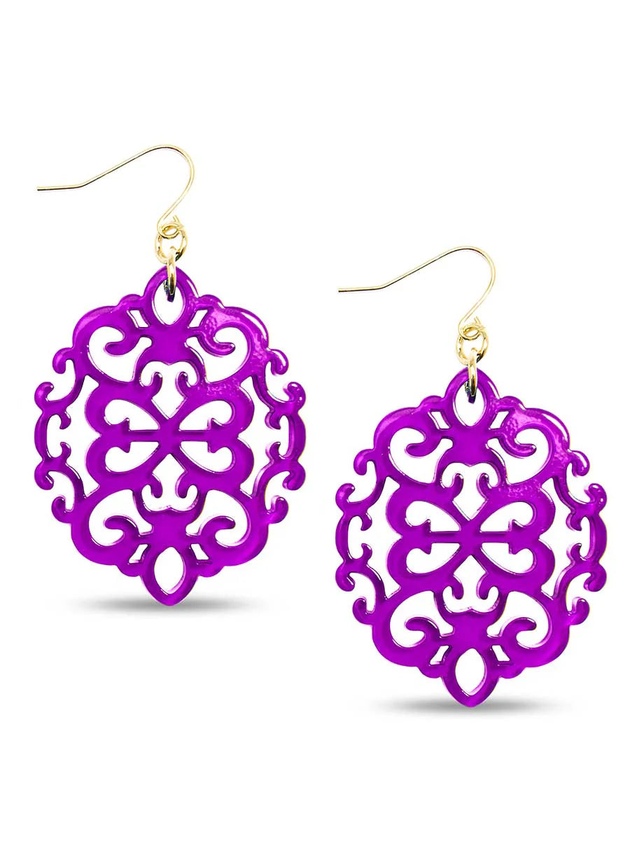 Damask Resin Earrings