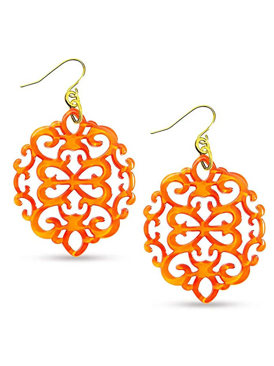 Damask Resin Earrings