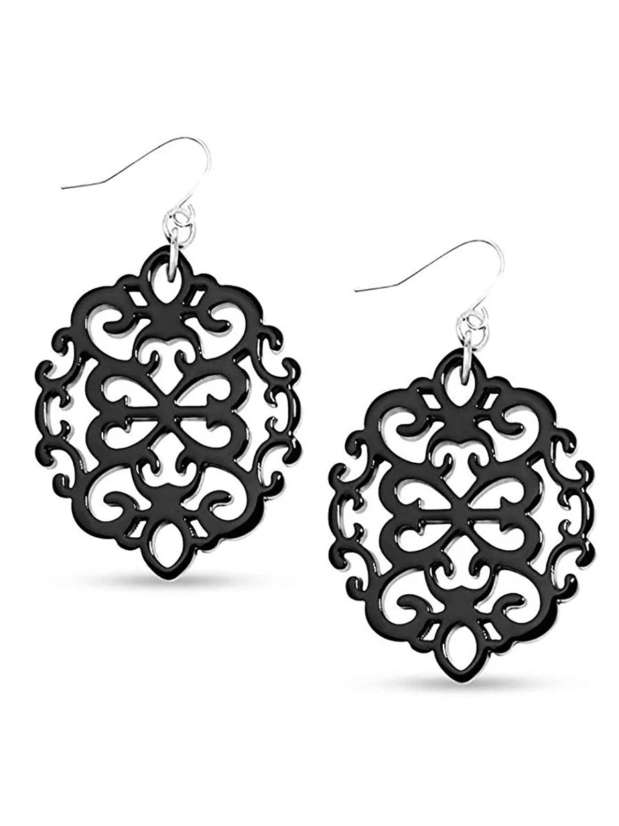 Damask Resin Earrings