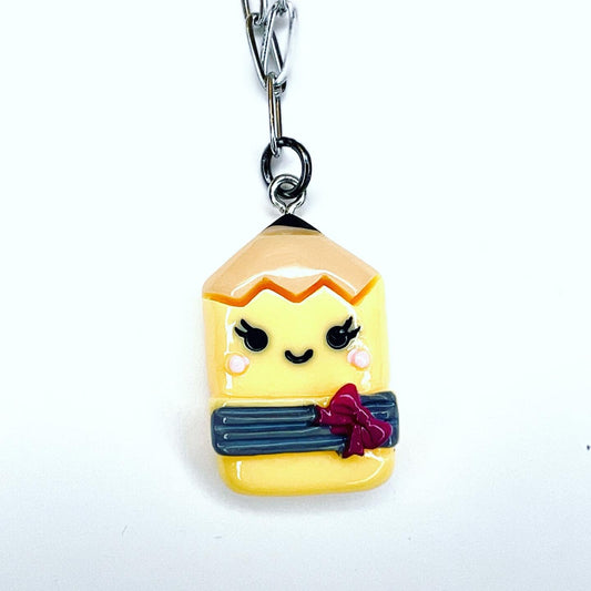 Pencil Charm Paperclip Necklace