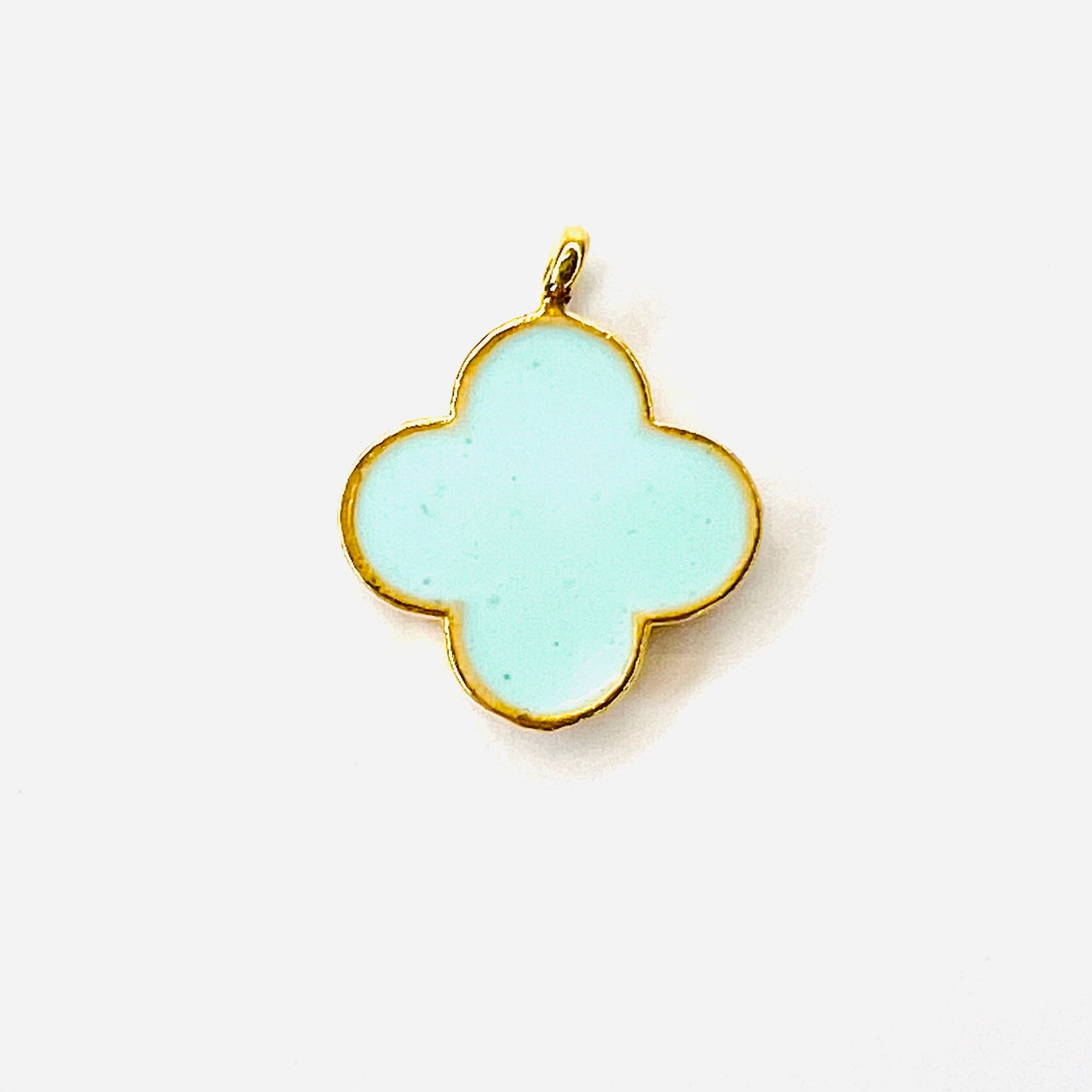 Tiny Enamel Clover Charm Bracelet