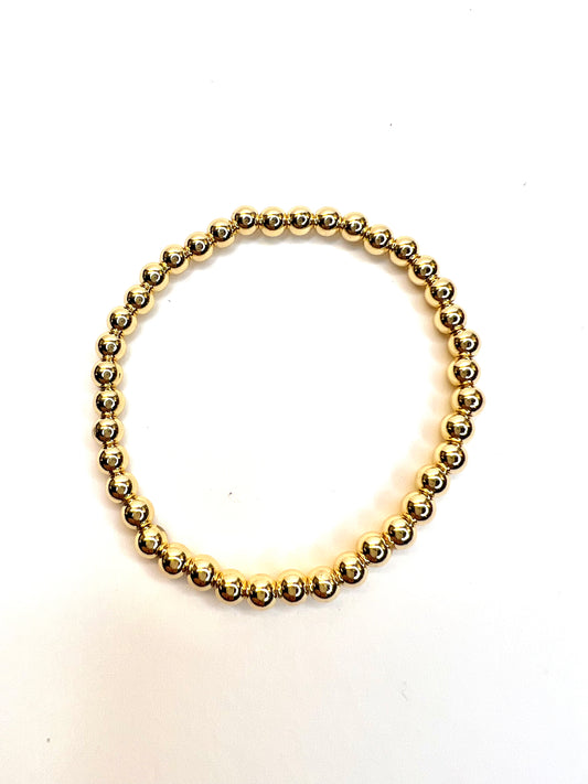 5mm Gold Bead Bracelet