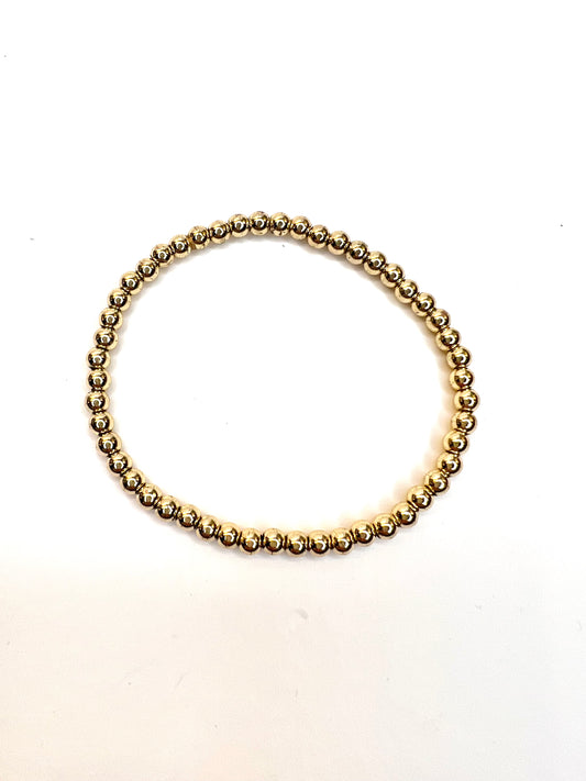 Gold Bead Stretch Bracelet