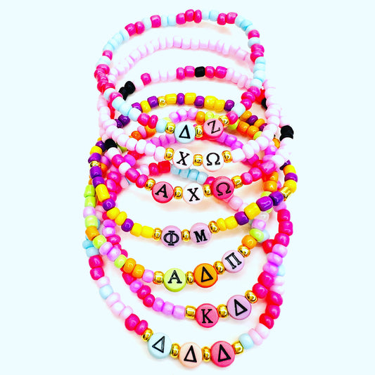 Sorority Mixed Color seed bead Bracelet