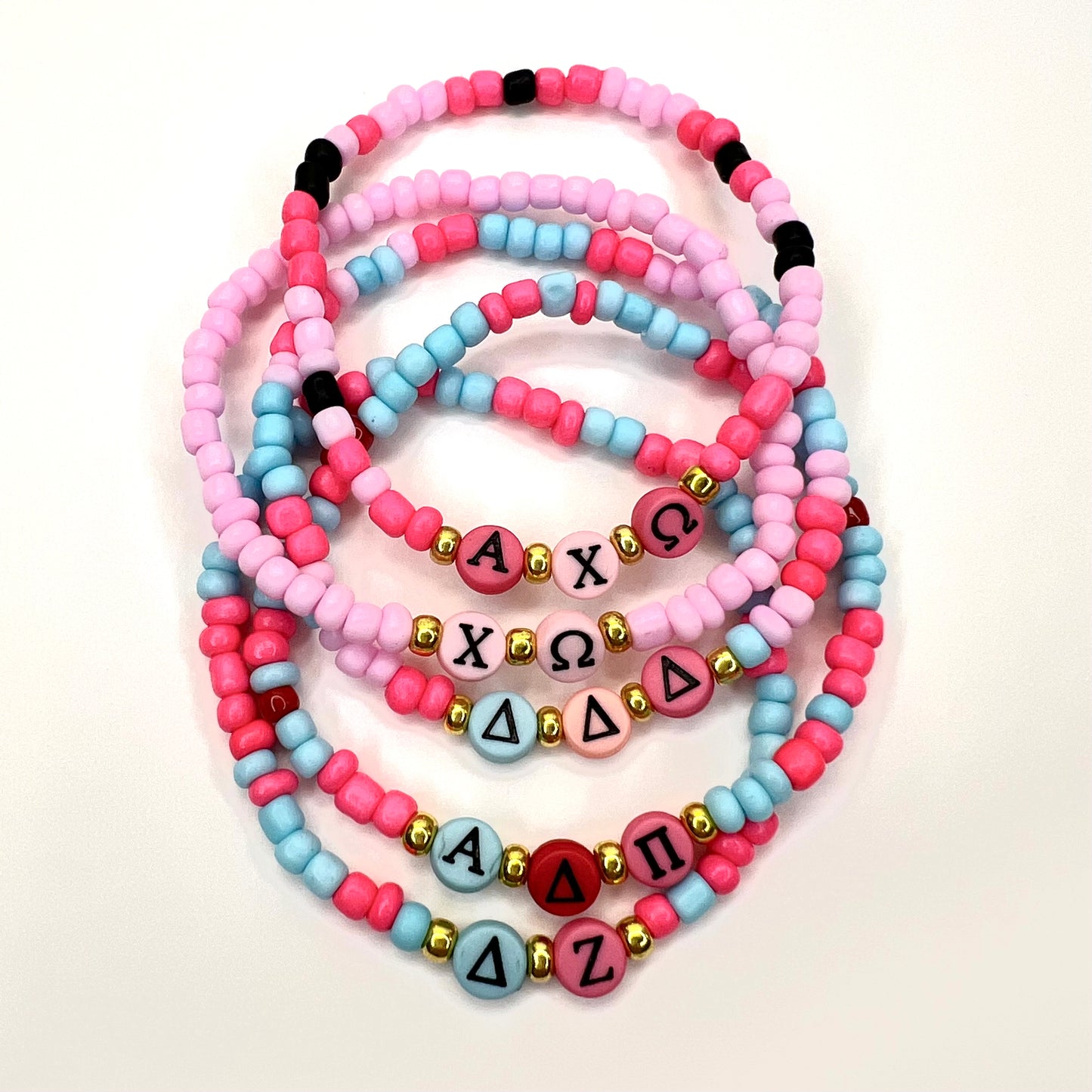 Sorority Mixed Color seed bead Bracelet