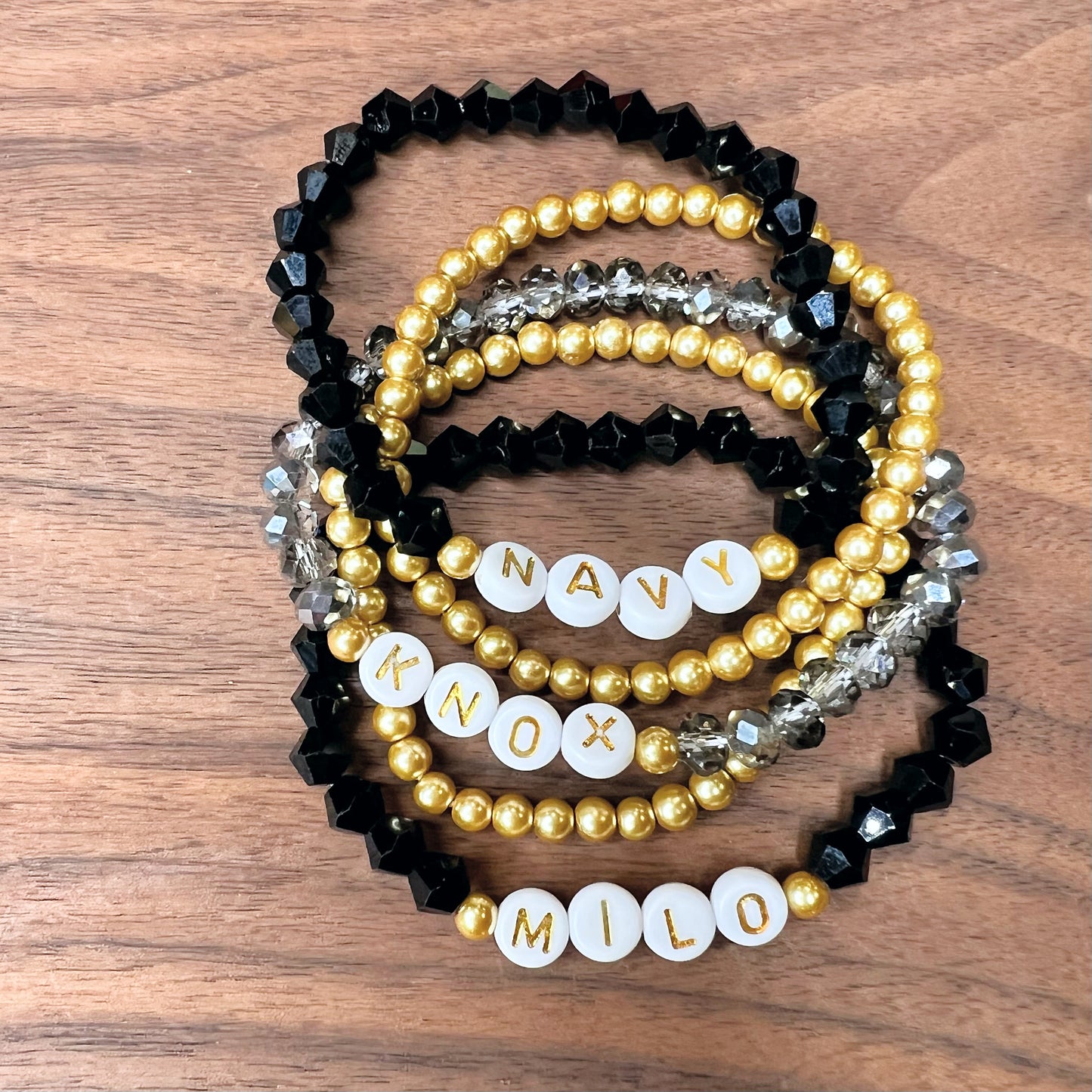 Custom Crystal Name Bracelets