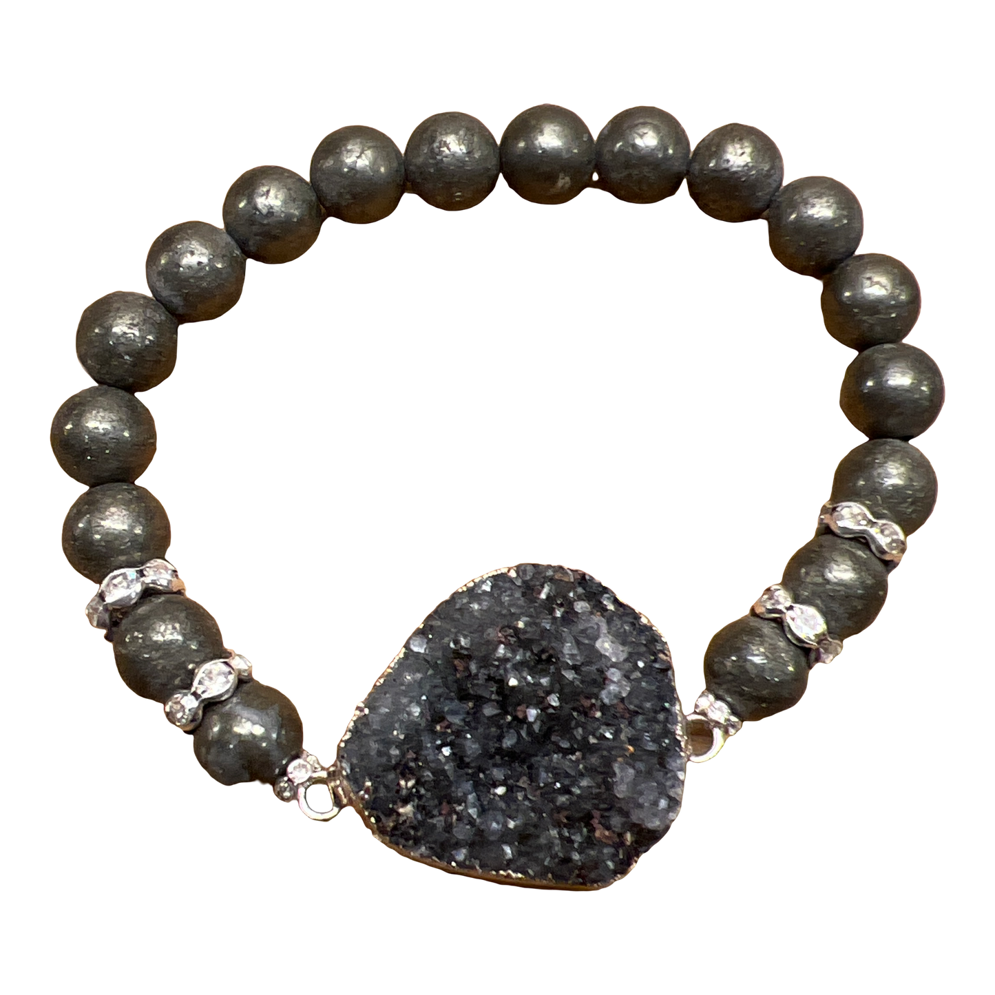 Gray Drusy Statement Bracelet