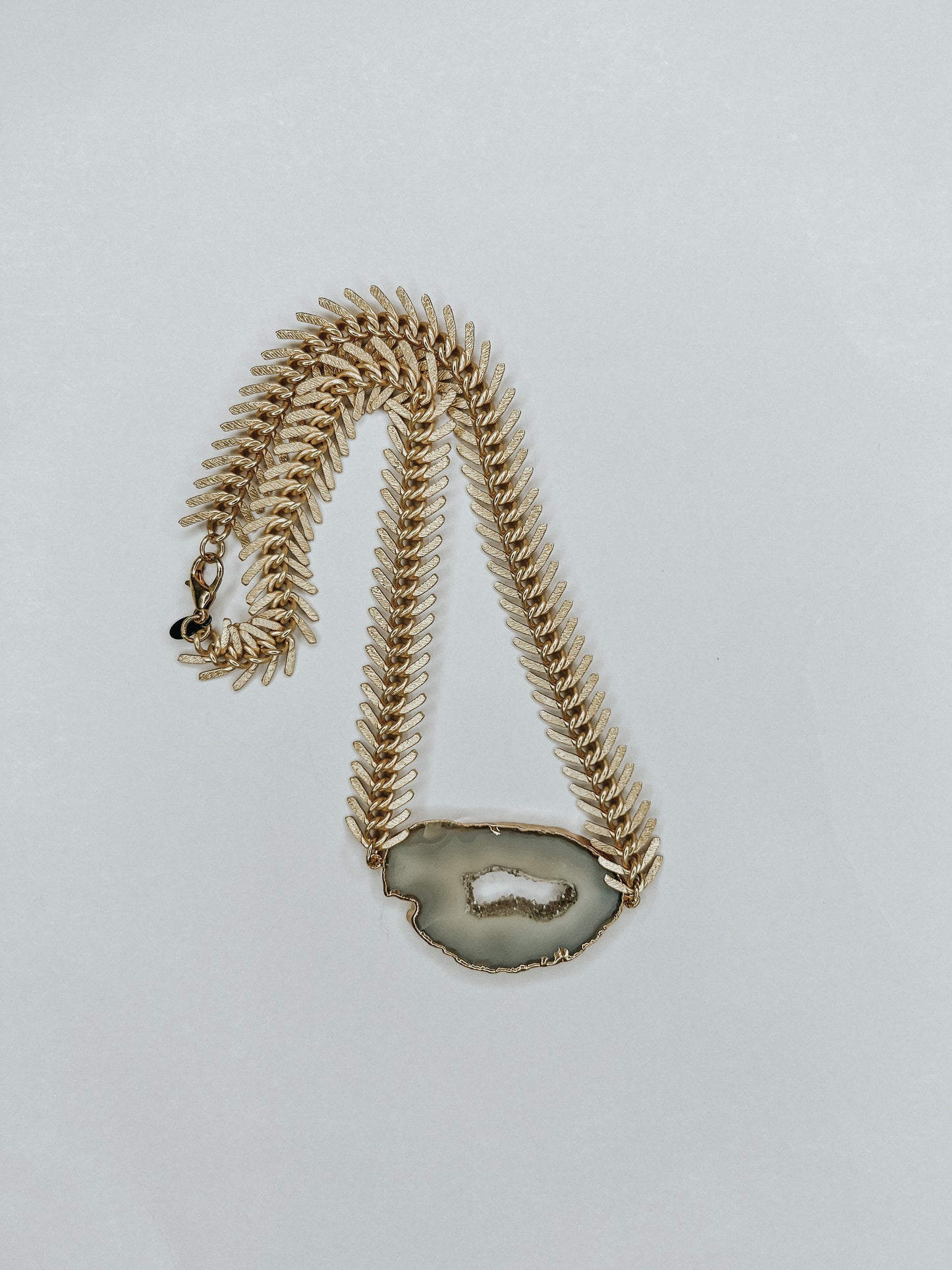 Agate Slice Statement Necklace