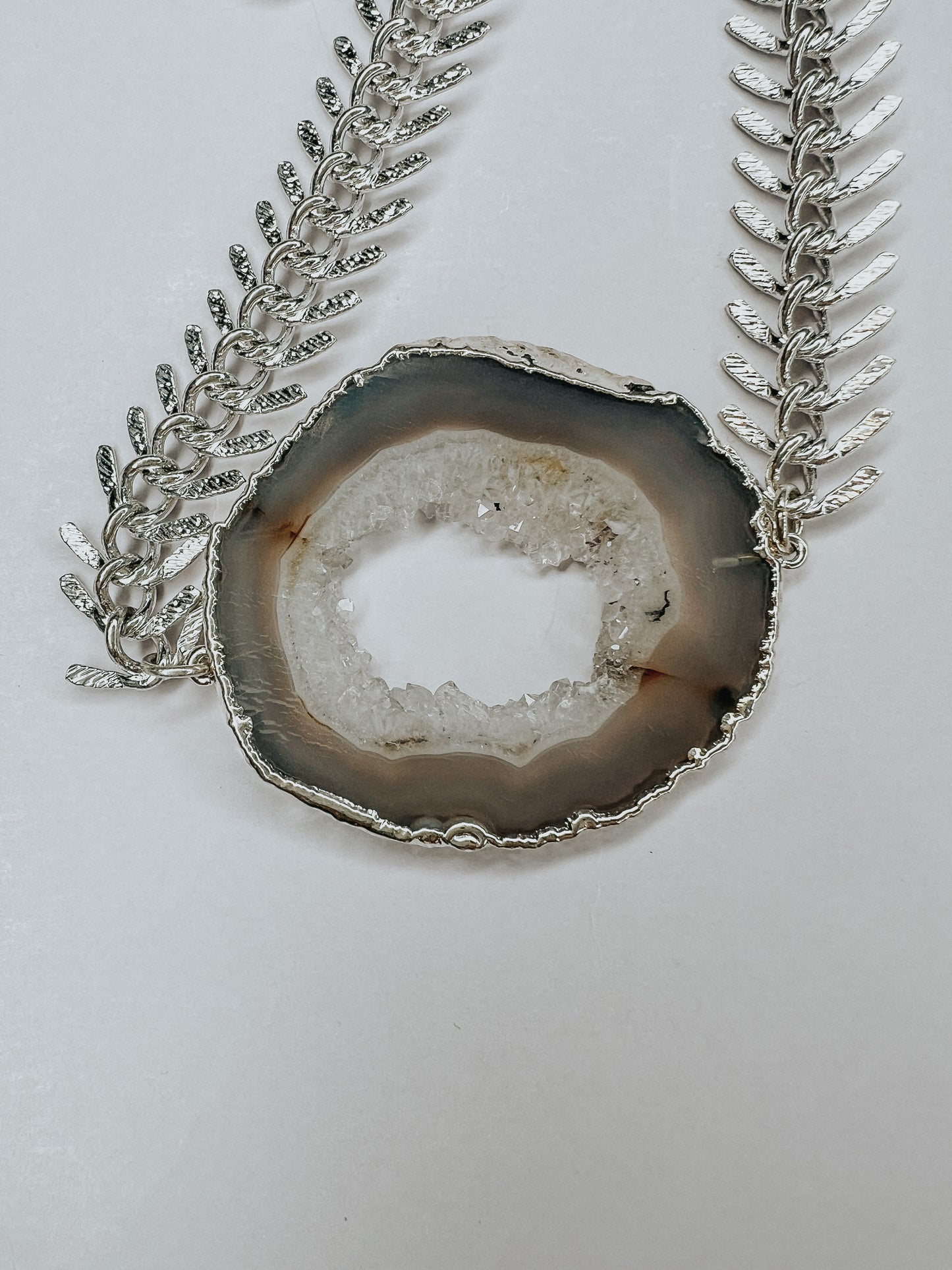 Agate Slice Statement Necklace