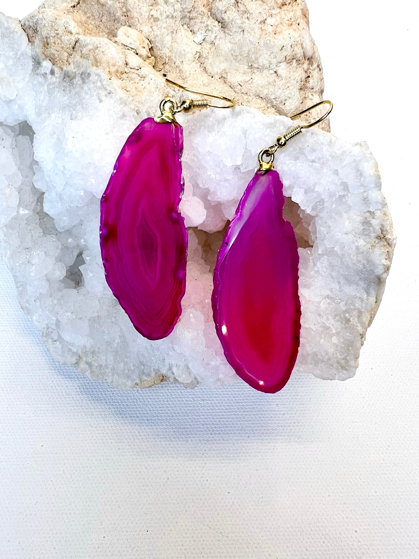 Agate Slice Earrings