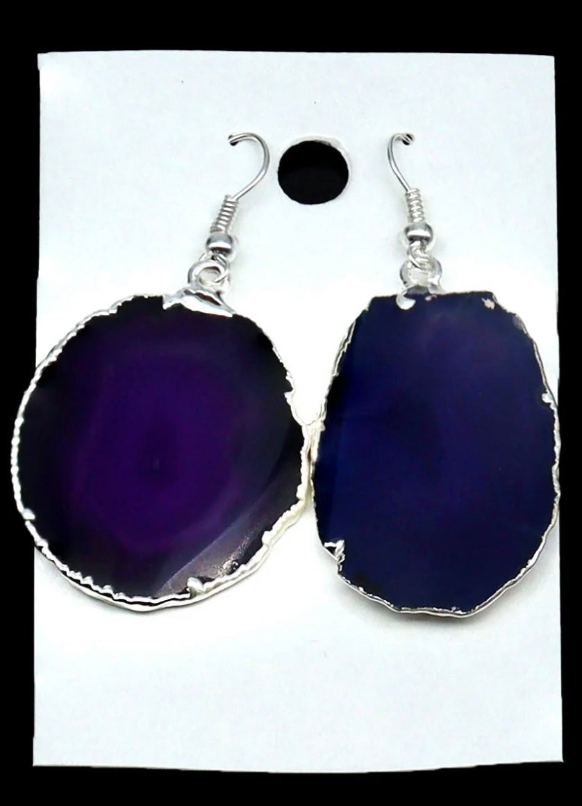 Agate Slice Earrings