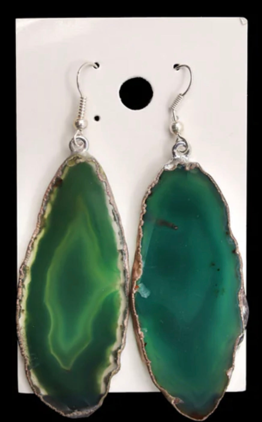 Agate Slice Earrings