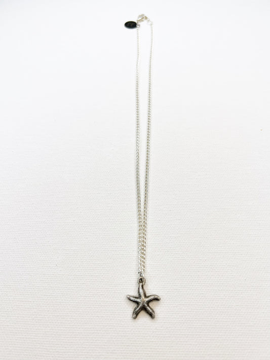 Silver Starfish Necklace